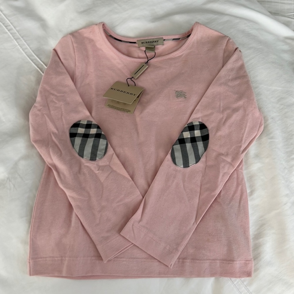 Burberry Kids’/Children’s Long Sleeved Top NWT Size 4Y Pink